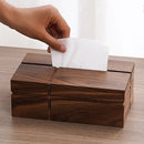 Black Walnut Tissue Dispenser Box Wooden Dining Table Paper Container