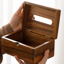 Black Walnut Tissue Dispenser Box Wooden Dining Table Paper Container