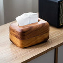 Black Walnut Tissue Dispenser Box Wooden Dining Table Paper Container