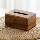 Black Walnut Tissue Dispenser Box Wooden Dining Table Paper Container