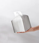 Tissue Box Cover Holder, Square with Bottom Belt by Carrot's Den -PU Leather Decorative Organizer for Tabletop, Bathroom,Office