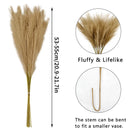 10pcs Fluffy Pampas Grass Artificial Simulation Plant Flowers  for Wedding Boho Bouquet Home Party Decoration Reed Floral Decor