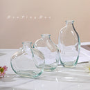 Brown Retro Glass Vase Plant Flowers Bottle Flower Arrangement Hydroponic Terrarium Desktop Vase Creative Home Decor Flower Pot