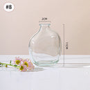 Brown Retro Glass Vase Plant Flowers Bottle Flower Arrangement Hydroponic Terrarium Desktop Vase Creative Home Decor Flower Pot